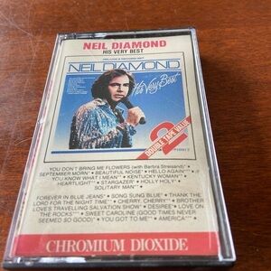 Vintage Neil Diamond His Very Best Cassette Tape 1970’s And 1980’s Pop Music